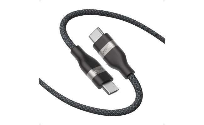 Anker Nano USB C Cable, 240W 90CM Flexible Multi-Color Braided Cord, Fast Charging Type C Charger for iPhone 16 Series, MacBook Pro - Black